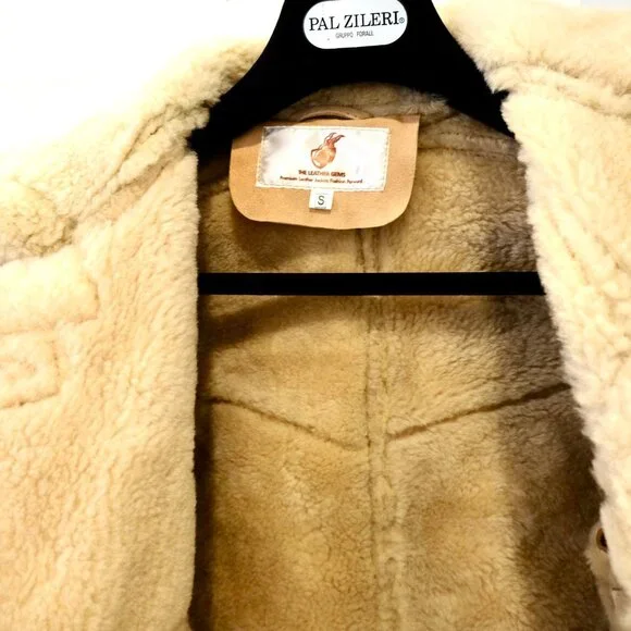 THE LEATHER GEMS~100% LAMBSKIN SUEDE SHEARLING WOMENS COAT Size Small  LIKE NEW - Picture 5 of 5